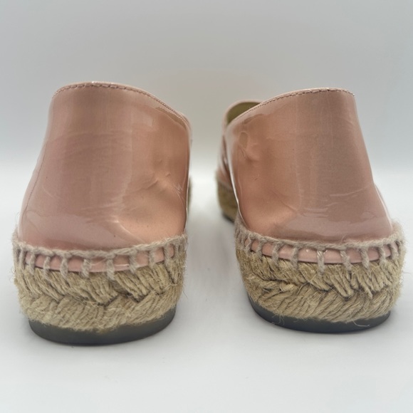 CHANEL Baby Pink Shiny Patent Leather CC Logo Espadrille Pull Ons EU 37 - Picture 7 of 12
